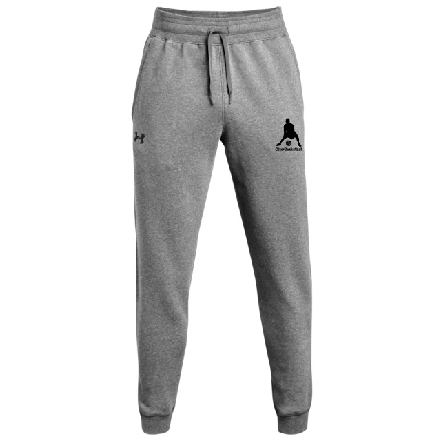 Men's Grey Under Armour Fleece Gym Sweatpants